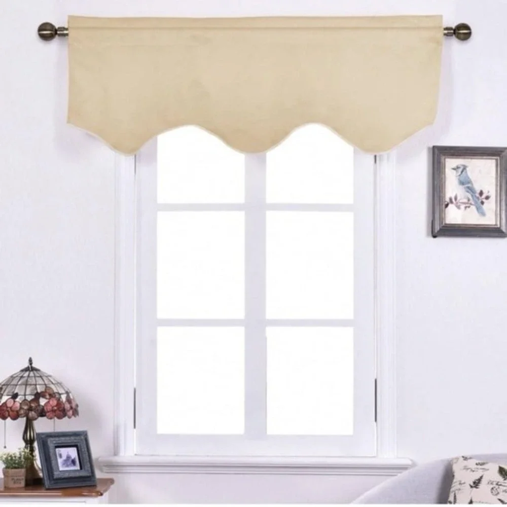 NICETOWN Room Darkening Window Valance - Solid Thermal Insulated 52 inches by 18